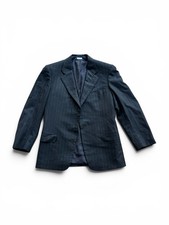 Brioni Wool Blazer Navy Pinstripe