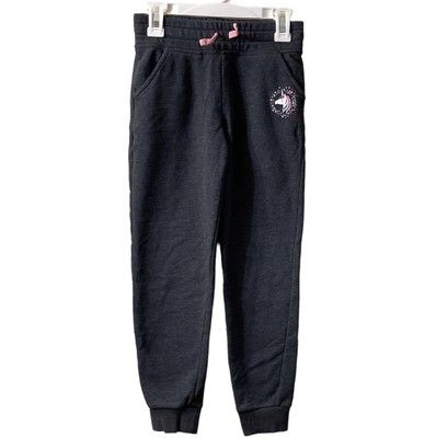 Girl s Jumping Beans Unicorn Graphic Grey Fleece Jogger Sweat Pants - Size 7