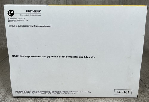 1/25 First Gear Construction Sheep’s Foot Compactor DieCast Yellow 70-0181 - Picture 5 of 7