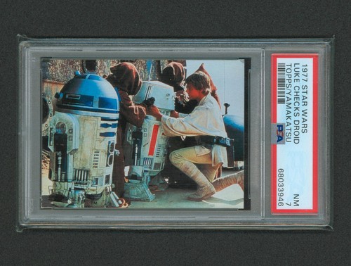 Topps Yamakatsu Star Wars Japanese Luke Checks Droid Standard Size Card PSA - Picture 1 of 2