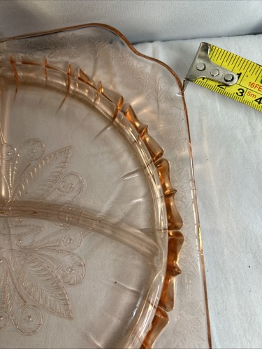 Vintage Jeanette Adam Depression Rosa Geteilt Glas Servierschale V150 - Bild 6 von 6