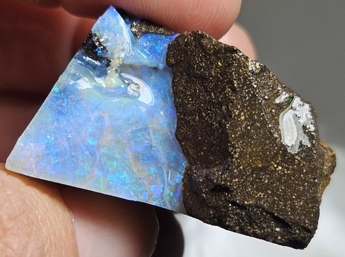 2 x Par dividido de ópalo de roca para frotar ópalo azul cristal ópalo lapidario 146,9 quilates Winton áspero - Imagen 4 de 22
