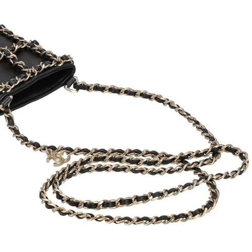 CHANEL Chanel Chain Phone Case Lambskin Black AP1161 257 B Rank - 第 3/8 張圖片