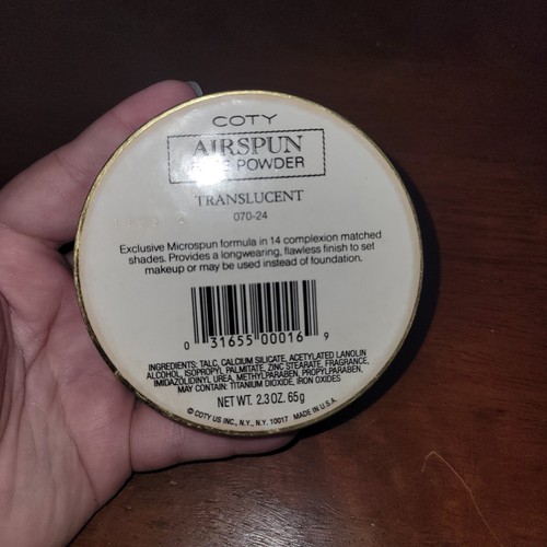 ORIGINAL MADE IN USA COTY AIRSPUN LOOSE POWDER TRANSLUCENT # 070-24 NEW - Picture 4 of 4