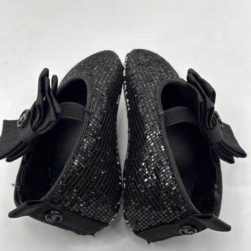 Michael Kors Baby Day MK100056L flache Schuhe Kleinkind schwarz Slipper bequeme Schuhe Größe 2 - Bild 7 von 9