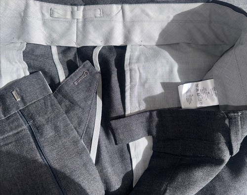 TMLEWIN Men's 2pc Suit Charcoal Barbican Barberis SLIM Fit 100% Wool 40S W34 L31 - Picture 18 of 18