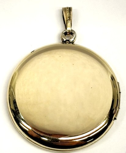 Vintage 12k Gold Filled on Sterling Silver Floral Engraved Photo Medaillon 1950s - Bild 4 von 6