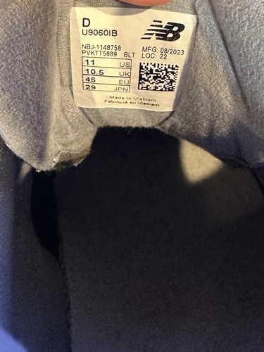 AUTHENTIC New Balance 9060 Vintage Indigo Arctic Blue Ink Grey 2023 Size 11 RARE - Picture 11 of 12