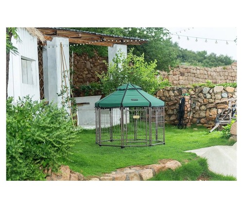 Advantek Pet Gazebo Portable Indoor/Outdoor Dog Kennel with Waterproof Cover - Picture 2 of 4