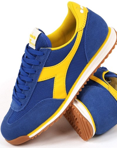 Diadora Cross Trainers Azul Real/Amarillo - Zapatillas, Calzado, Retro, Terrazas - Imagen 2 de 4