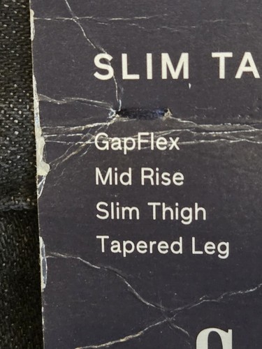 Gap Flex Jeans Men's Slim Tapered Leg 34x30 Washed Black Denim Comfort Fit NEW - Picture 13 of 17