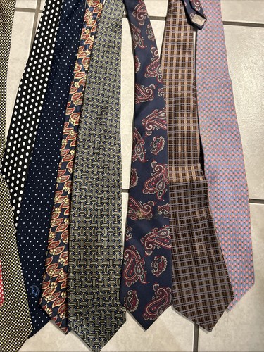 LOT 16 NECKTIES TIES SILK DIOR, P CARDIN, BROOKS BRO,OSCAR DE LA RENTA,J BANK + - Picture 3 of 15