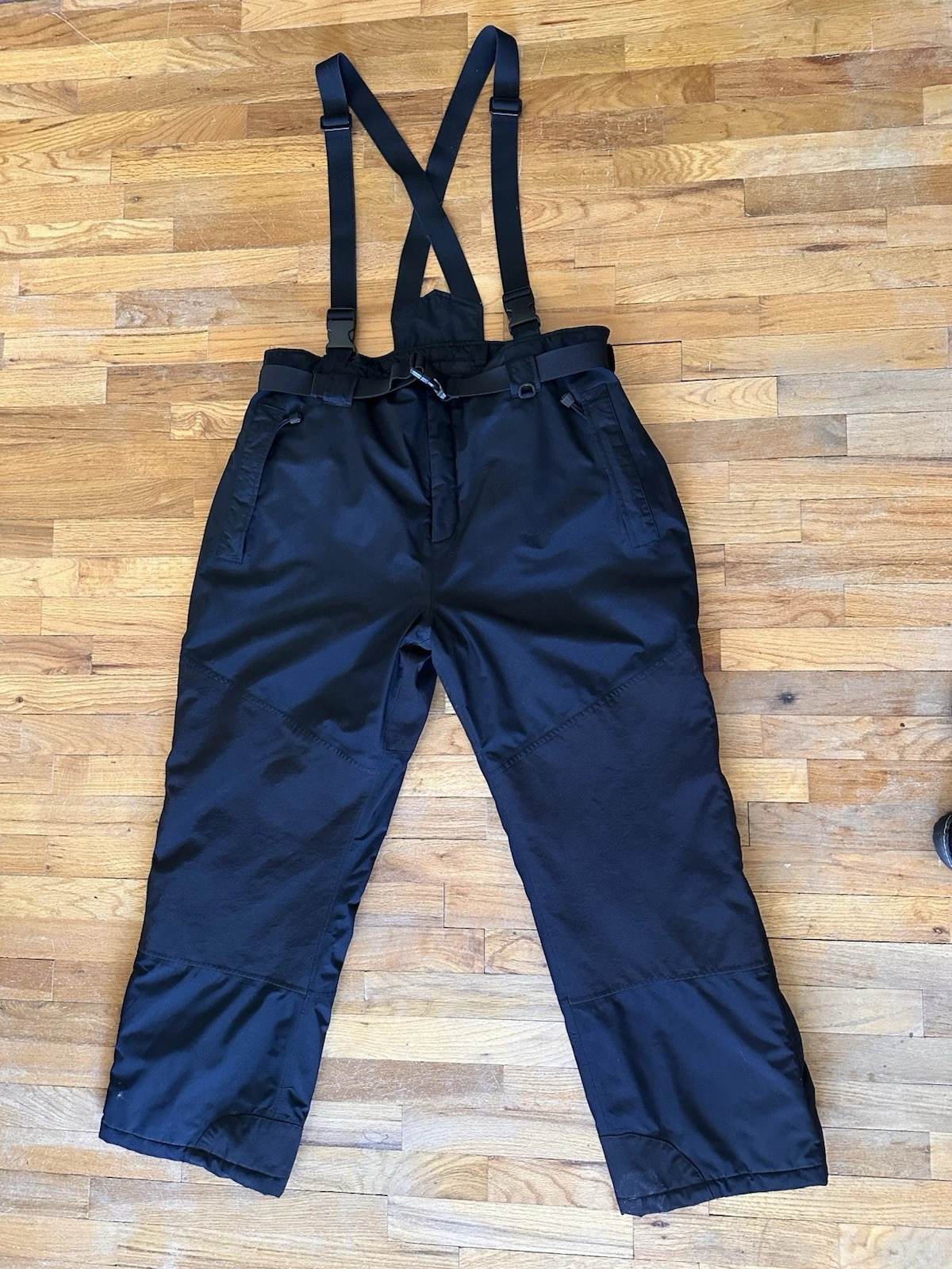 Cabelas Mens Gore-Tex Ski Bibs Black Pants Fishing Waterproof Breathable Sz 2XL