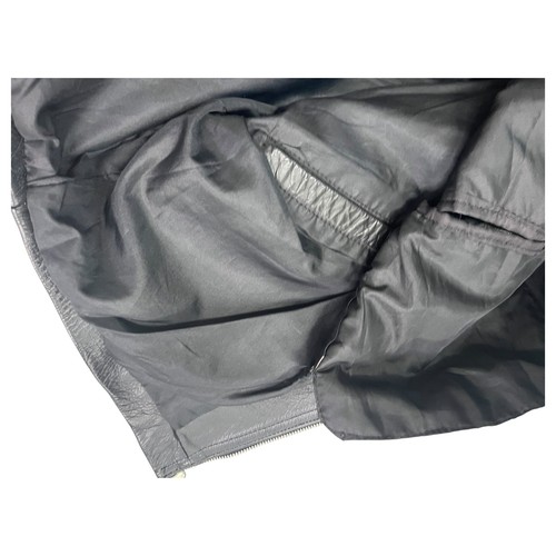Giacca abbigliamento pelle protech vintage anni 90 donna media nera cropped biker moto - Foto 8 di 17