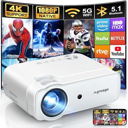 Projector with WiFi and Bluetooth, 5G WiFi Native 1080P 14000L 4K Supported - Bild 3 von 7
