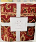 POTTERY BARN~ALICE~BOHO RED PAISLEY 100% COTTON KING DUVET COVER WITH 2 SHAMS