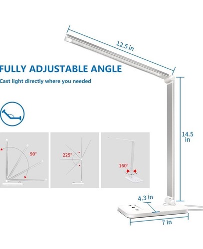 LED Desk Lamp, Eye-Caring Table Lamps, Natural Light Protects Eyes, 5 Modes - Picture 4 of 11