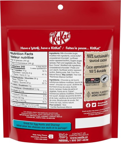 Nestle Kit Kat Mini Bunnies Easter Chocolate, 132g/4.6 oz - 第 2/4 張圖片