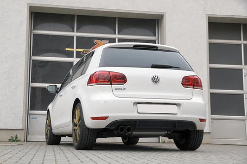 FSW Sportauspuff Komplettanlage VW Golf 6 1.4l TSI  2 x76mm Edelstahl  GRUPPE A+ - Bild 6 von 12