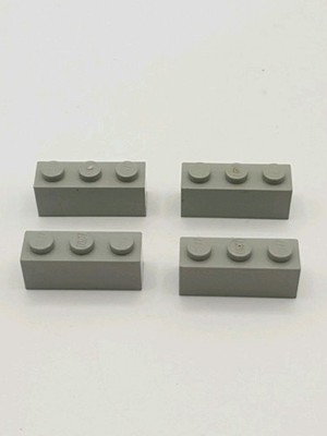 Lego  3622 Basic Steine 1x3 Bricks alt hellgrau 4 Stück Int. Shipp.
