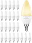 E12 LED Light Bulbs B11 Candelabra Bulbs 60W Equivalent, Non-Dimmable 6W LED Can