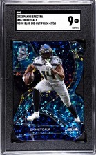 2022 Panini Spectra Neon Blue Die-Cut Prizm DK Metcalf #86 /50 SGC 9