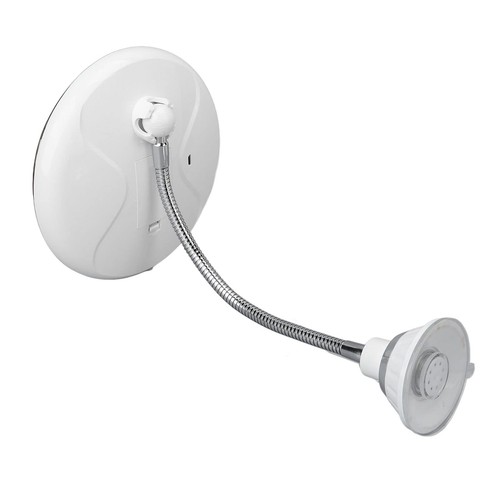 10x Magnification LED Makeup Mirror, Wall Mount, Round, 17.3"L x 6.9"W, Black... - Picture 8 of 9