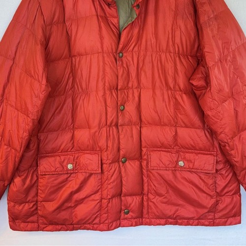 Abrigo Chaqueta acolchada naranja empaquetable 2XL vintage Eddie Bauer para hombre - Imagen 4 de 13