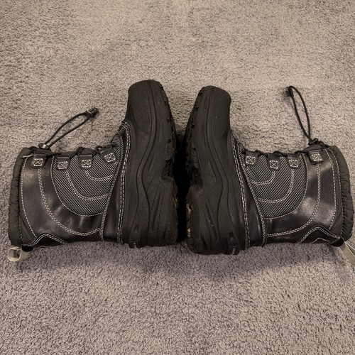 North Face Boots Boys Size 2 Black Waterproof Thermafelt Winter Snow Insulated - Picture 9 of 16