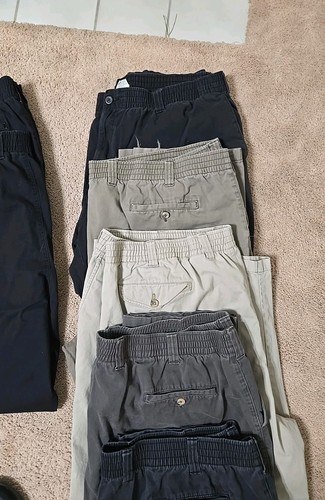Mens Pants Lot - Size 3XL 2XL - Total of 8 Pairs Harbor Bay HB Stretchy Pants - Bild 4 von 4