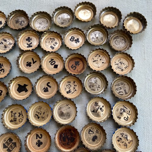 Large Beer Bottle Cap Crown Lot Lone Star Pearl Light Puzzle Riddle Poker Backs - Picture 16 of 16