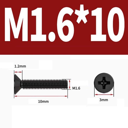 Stainless Steel A2 Black Phillips Machine Screws Countersunk Flat Head Bolts - Picture 18 of 164