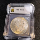 1921 ~ MORGAN SILVER DOLLAR ~ ICG MS63