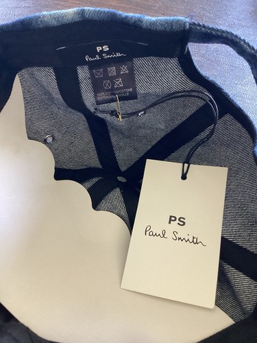 New PS Paul Smith Men Blue Denim Clouds Adjustable B’ball Cap Cotton NWT $95 USD - Picture 7 of 8