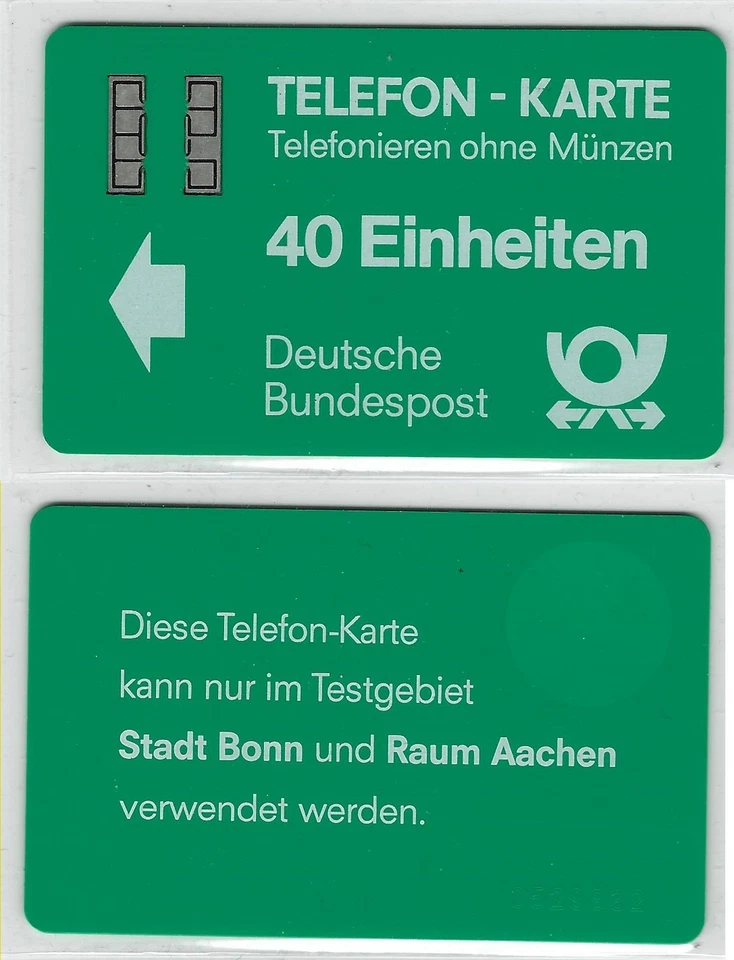 Testkarte Bonn/Aachen m. Kontrollnummer - Bild 1 von 1
