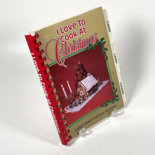 I Love to Cook at Christmas - LARGE PRINT - Recipe Cookbook VERY GOOD