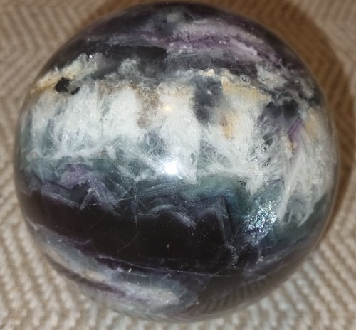 1893G Natural Fluorite Quartz Crystal Ball Sphere Aussie Seller - Picture 19 of 21