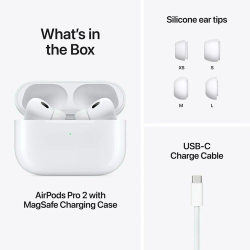 Apple AirPods Pro 2 Wireless Earbuds, Active Noise Cancellation, Hearing Aid Fea - Picture 8 of 8