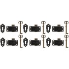 6 pcs Classical Drawer Locks Antique Cabinet Locks Wardrobe Cupboard Latches