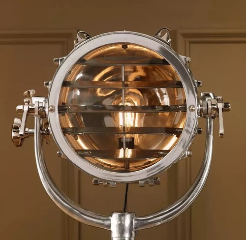 Royal Spotlight Nautical Search Light Steel Tripod Floor Lamp Home/ Office Decor - Picture 5 of 7