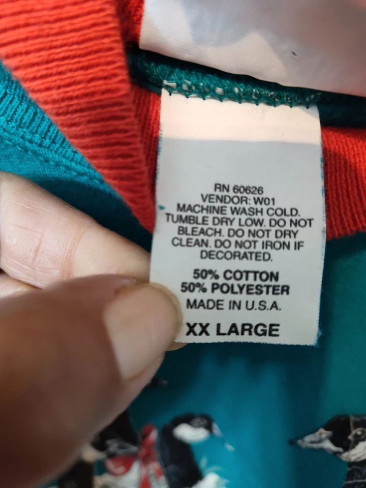 Vintage '90s Teal Goose Sweater - Image 4 of 4