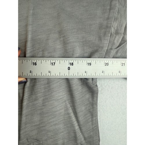 Barefoot Dreams Malibu Dove Gray Slub Jersey Dropped Shoulder Tee Women M - Picture 7 of 10