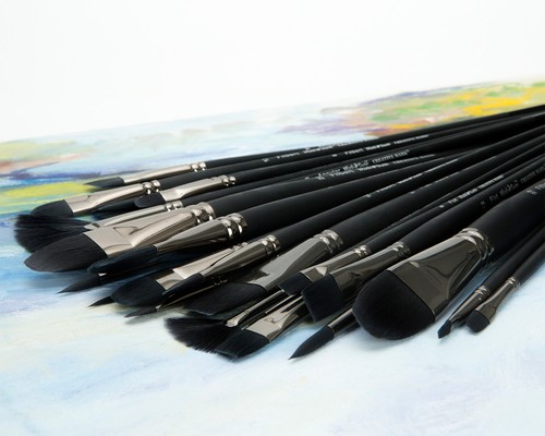 Black Swan Synthetic Red Sable Long Handle Brush-Oil & Acrylic Round #20 - Picture 5 of 8
