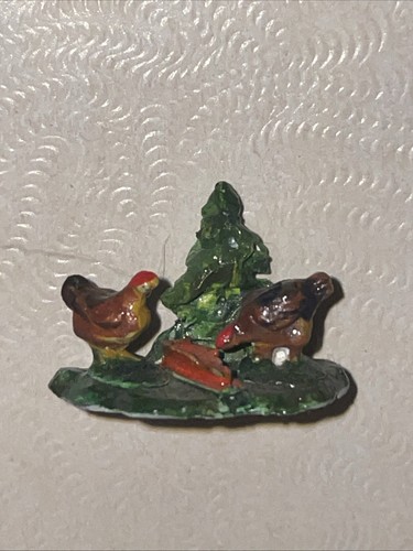 Eugene Kupjack Miniatur Hühner & Baum Szene — handbemaltes Diorama - Bild 2 von 5