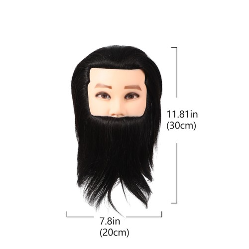 1 Set Barber Mannequin Head Hairdressing Training Mould with Bracket Salon Prop - Picture 10 of 12