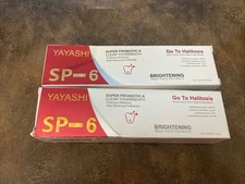 Yayashi 2 Pak SP-6 Probiotic Whitening Toothpaste Oral Health NEW 120g - 2027