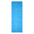 100% Cotton Chenille Plain Runner Blue Rug 66 x 200 cm Washable at Home