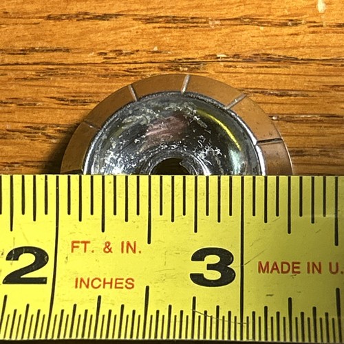 Vintage Radio Knob DIAL Rare Metal Alloy Chrome Unknown USA Old Original - Picture 8 of 8