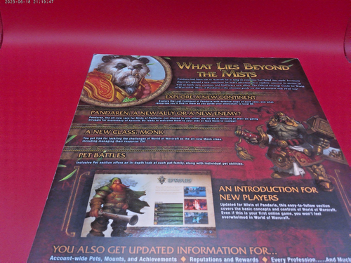 WORLD OF WARCRAFT BOOK MISTS OF PANDARIA - Picture 4 of 4