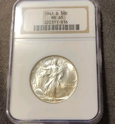 1941D Walking Liberty Half Dollar MS65 NGC--ANA Official Grading Service
